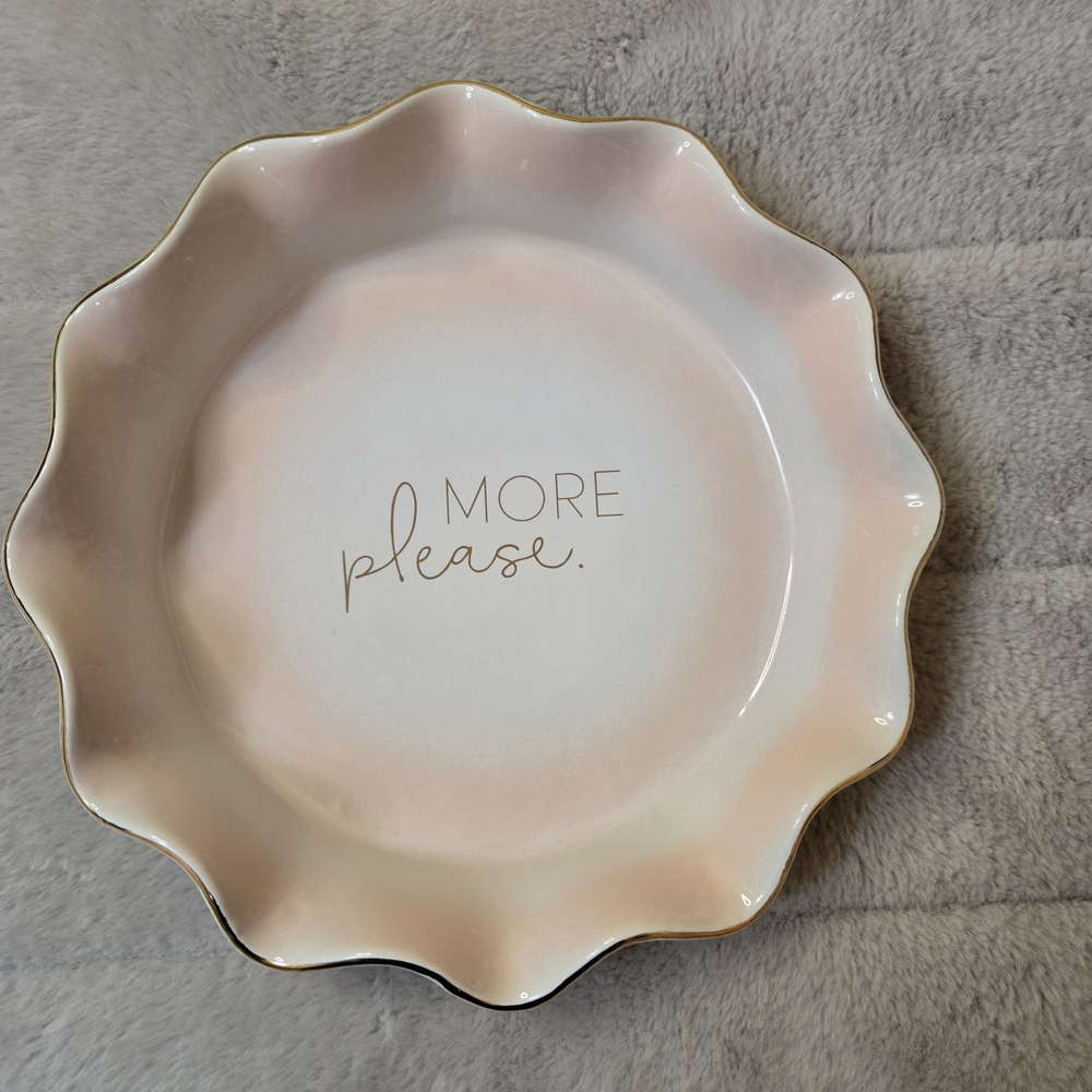 Papyrus Pink and Gold Scalloped Plate